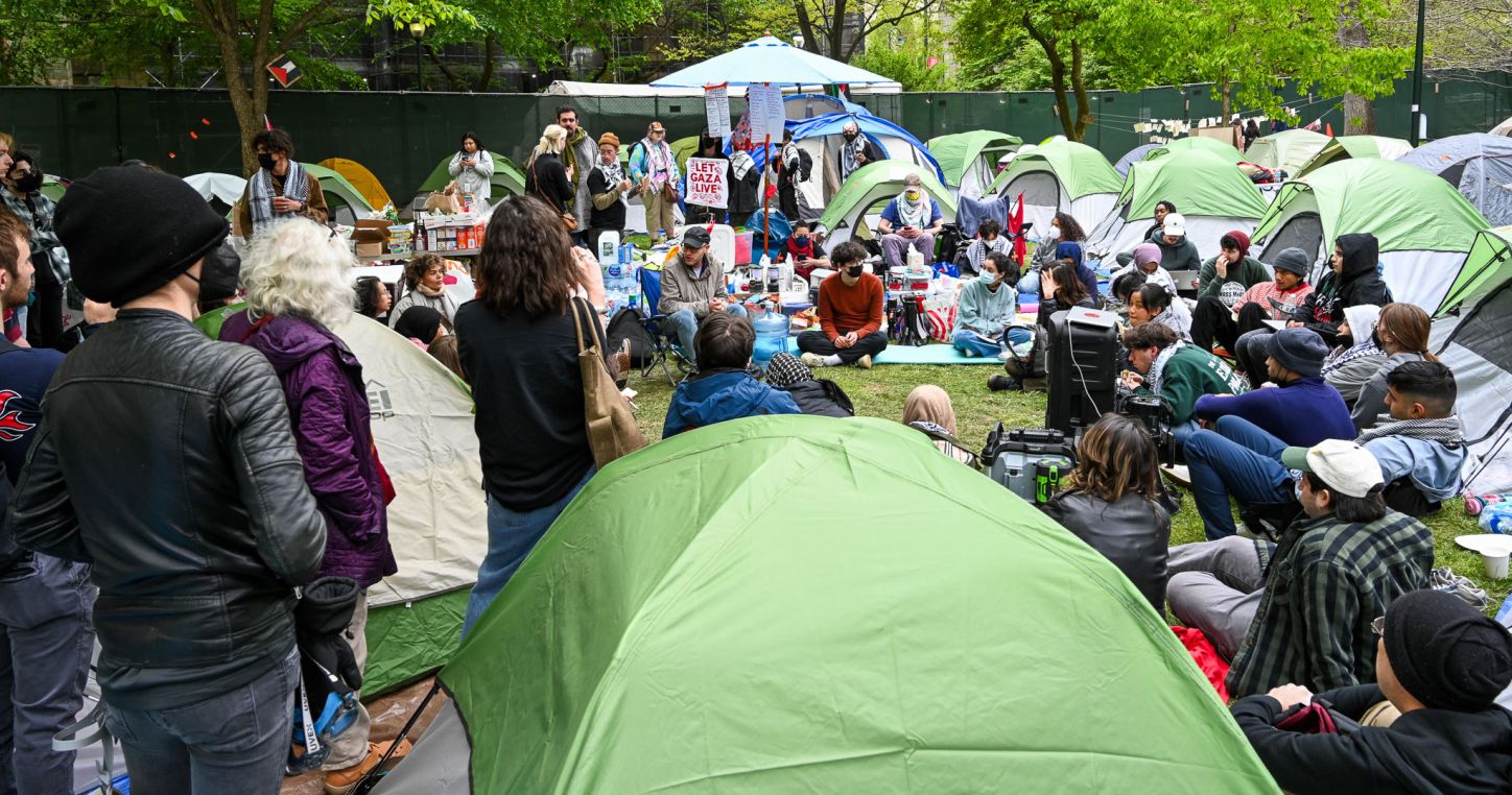 Image credit: Joe Piette on flickr | University of Pennsylvania Encampment for Gaza, April 27 2024